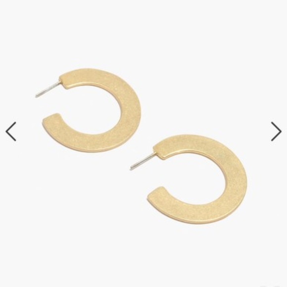 Madewell Jewelry - Madewell Flat Hoop Earrings in Silver